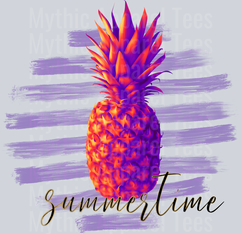 Summer time pineapple DTF Summer Transfers