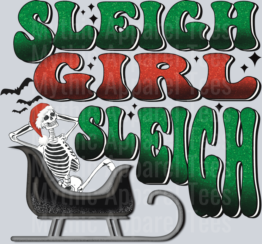 Sleigh Girl Sleigh DTF Christmas Transfers
