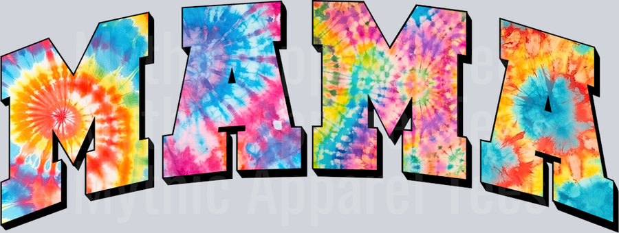 Mama Tie Dye 5 DTF MOM Transfers