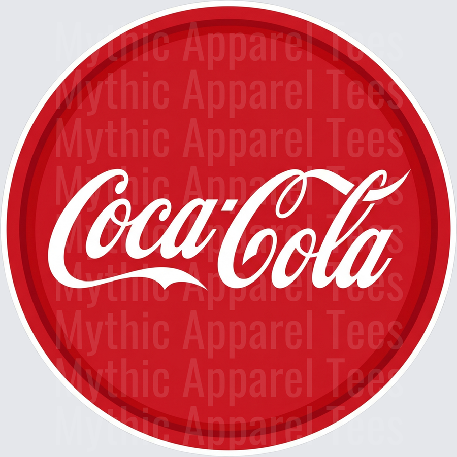 Coke Coca-Cola Classic Red Circle Logo Script Design