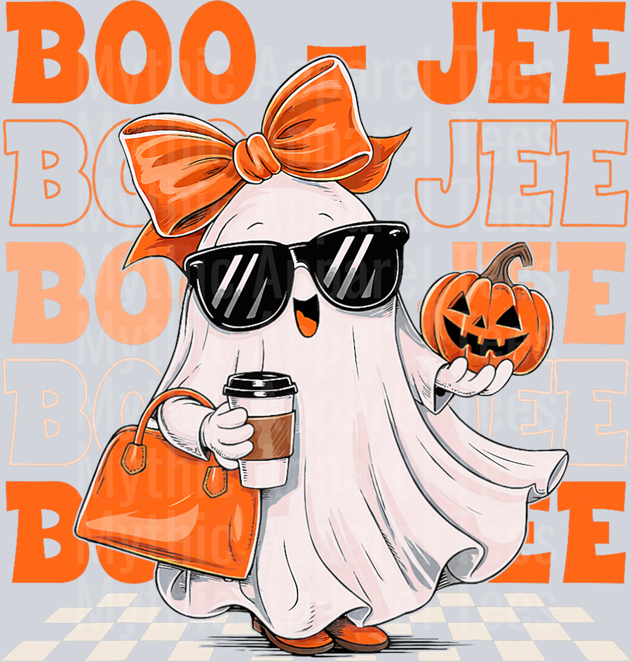 Cute Ghost Boujee Boo-Jee Funny Halloween Spooky Season T-Shirt (1)
