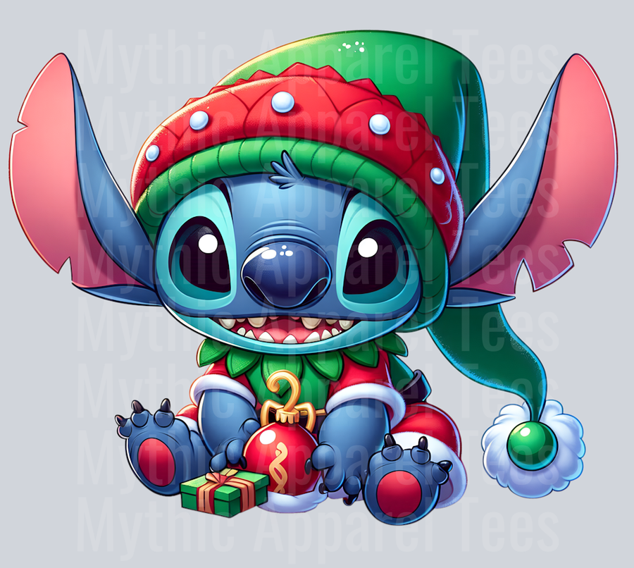 Stitch Christmas Transfer 6 DTF Stitch Christmas Transfers