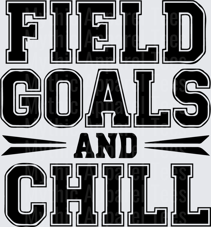 American Football Field Goals and Chill Bold Varsity Text