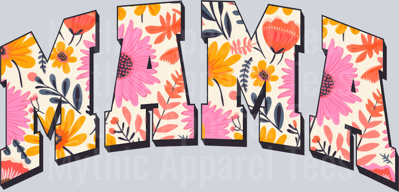 Mama Bright floral big flowers DTF MOM Transfers