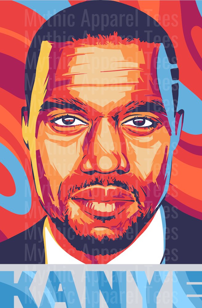 KANYE Rapper Pop Culture Rap Legend DTF Rapper Transfers
