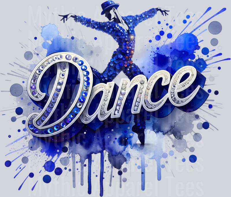 Dance with Male Dancer Blue DTF Dance Male Transfers
