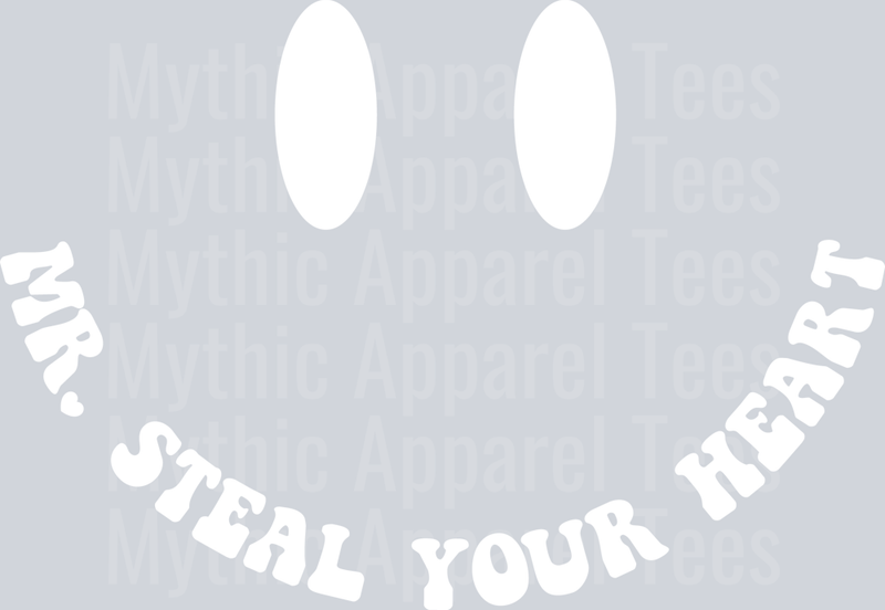 Mr Steal Your Heart01 White DTF Valentines Day Transfers