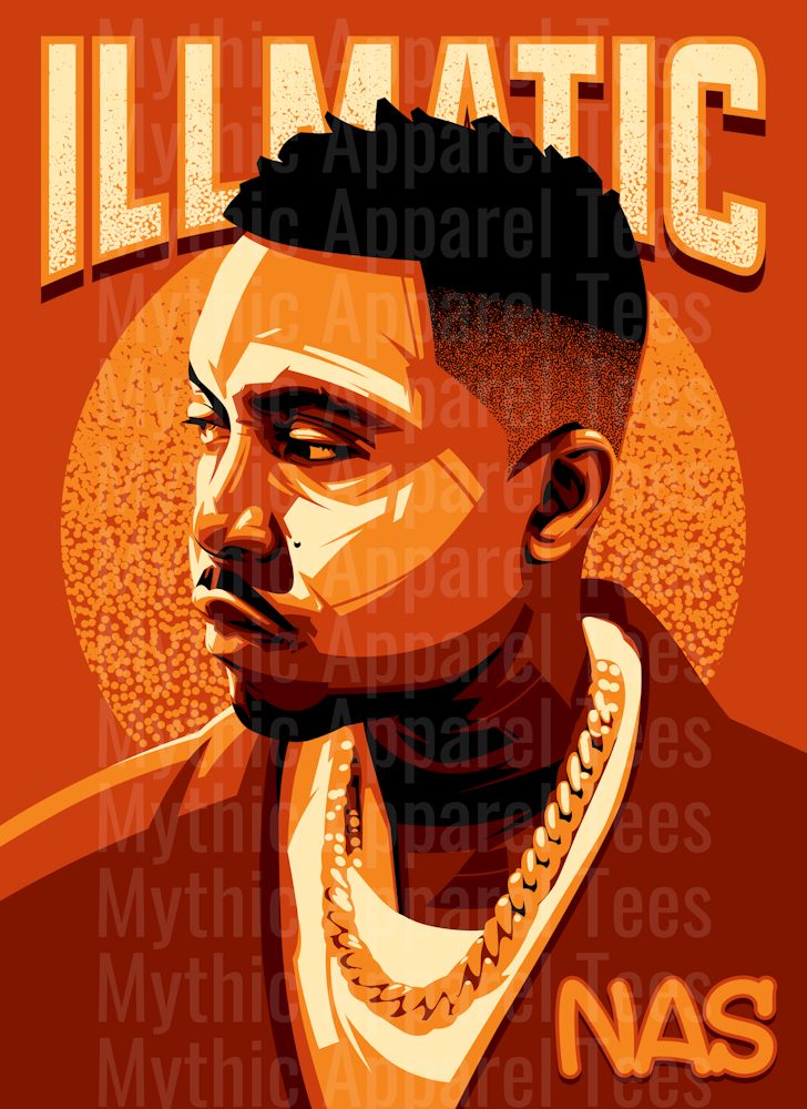 nas Rapper Pop Culture Rap Legend DTF Rapper Transfers