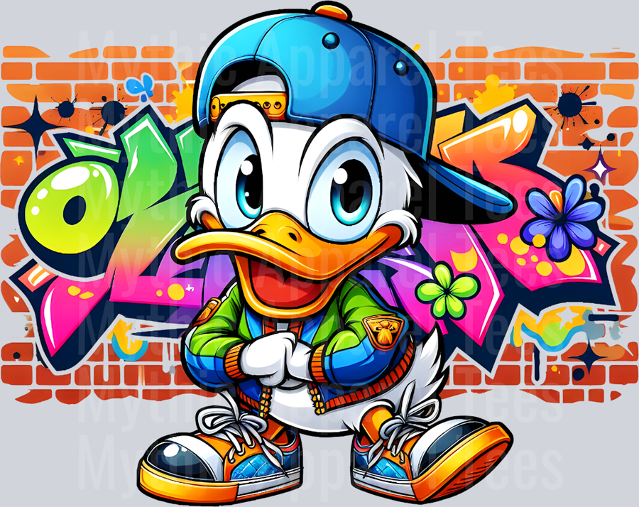 Donald Duck Graffiti DTF Pop Culture Transfers