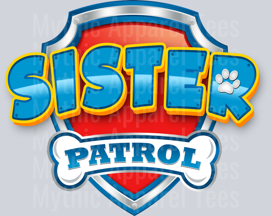 Sister Patrol DTF Paw Patrol Transfers