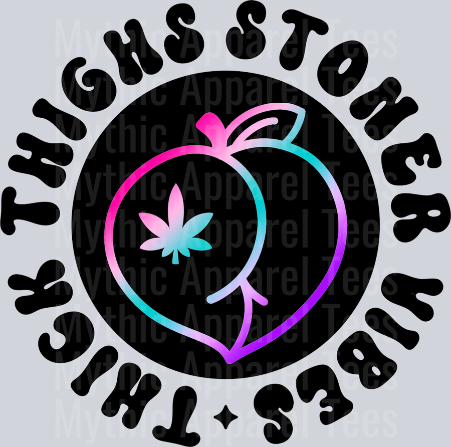 Color Thick Thighs Stoner Vibes Pocket