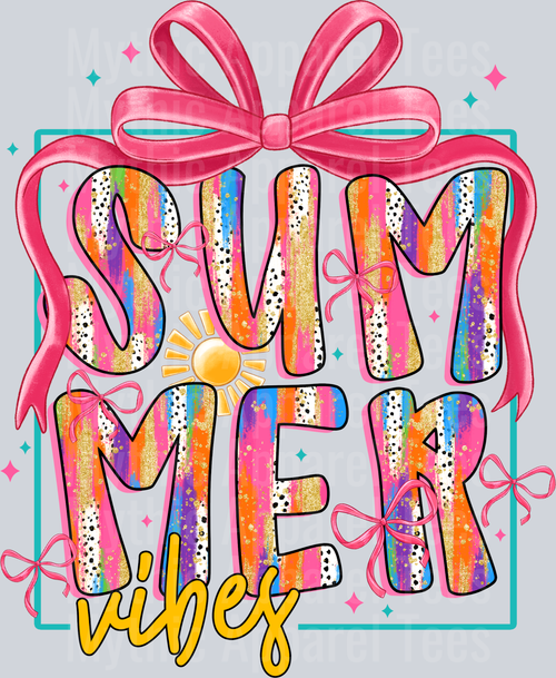 Summer Vibes bow and wifey DTF Summer Transfers