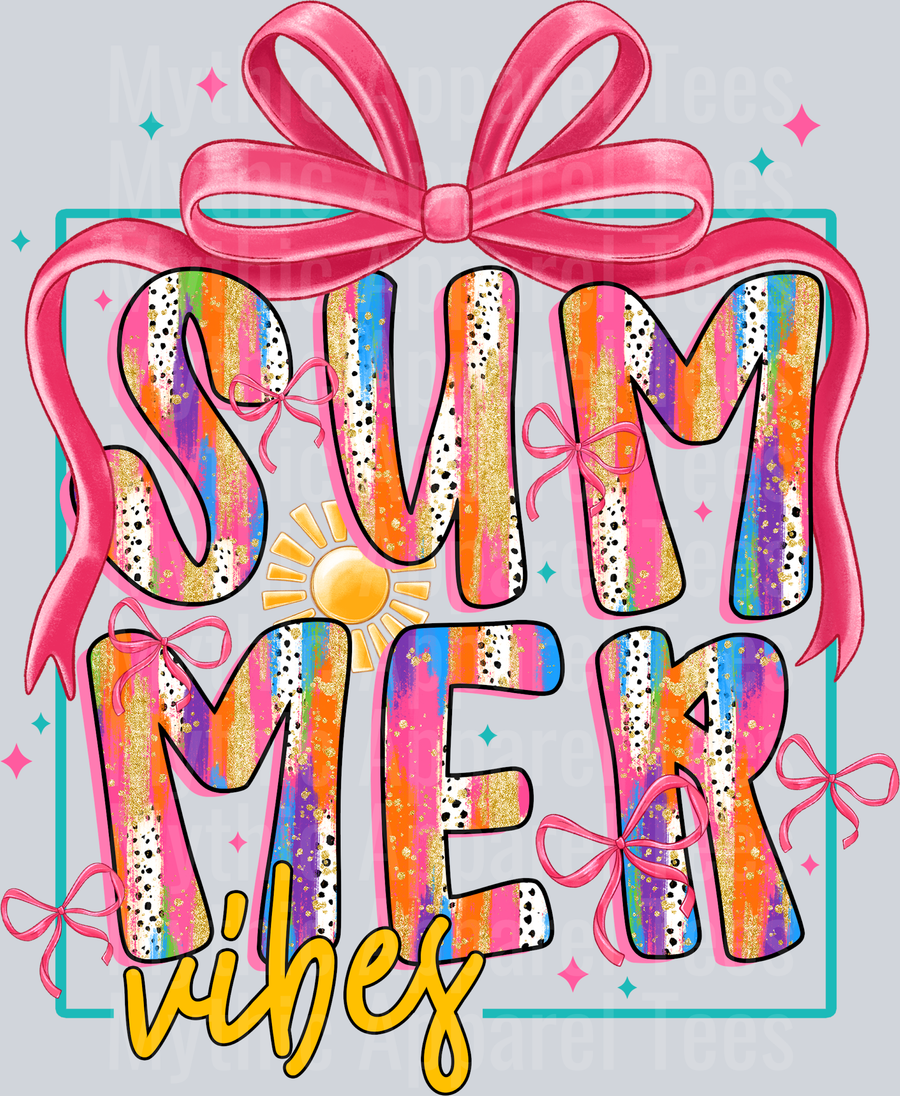 Summer Vibes bow and wifey DTF Summer Transfers