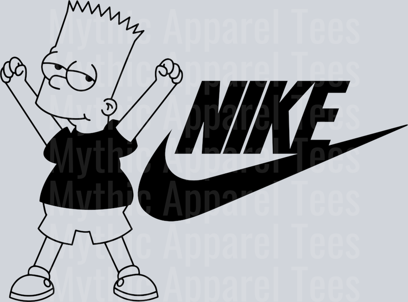 Bart Simpson JUST DO IT DTF Nike Transfers