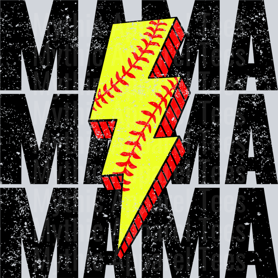 Softball Mama Stacked School Spirit & Sports