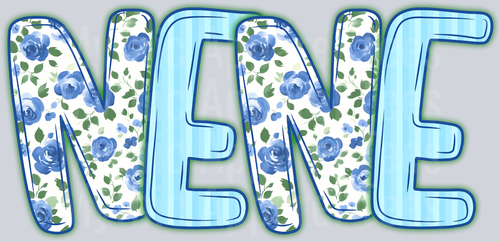 NeNe Light Blue DTF NeNe Transfers