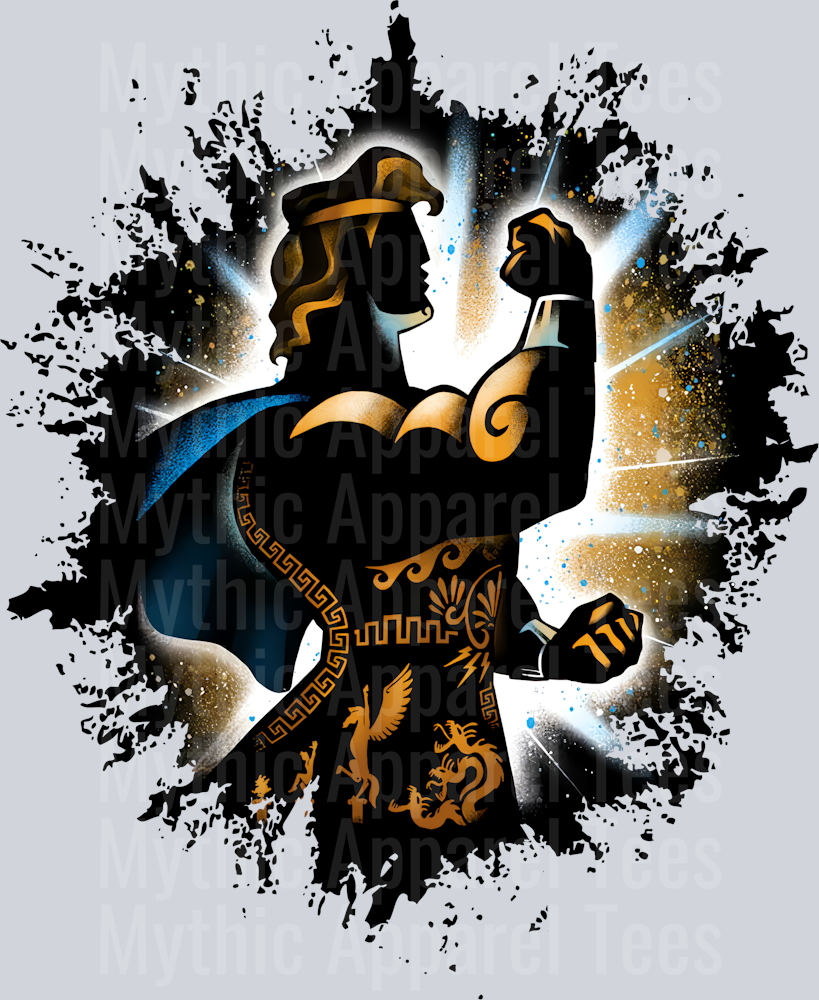 Hercules Disney God 2 Dark Silhouette Color Splash Crystal Ball Vision