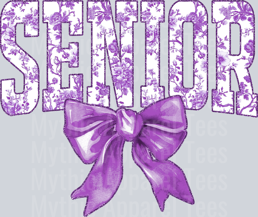 Lavender Senior College Font Floral Senior Graduation Design