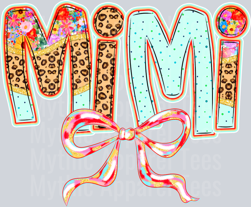 MiMi Cheetah and Aqua DTF MiMi Transfers