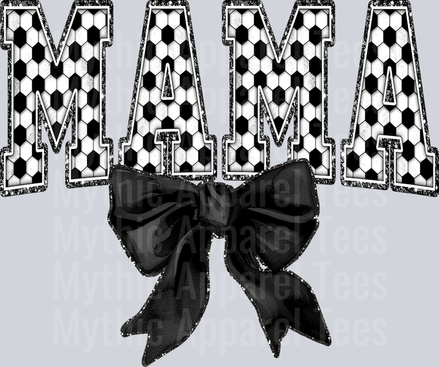 Soccer Mama With Bow School Spirit & Sports
