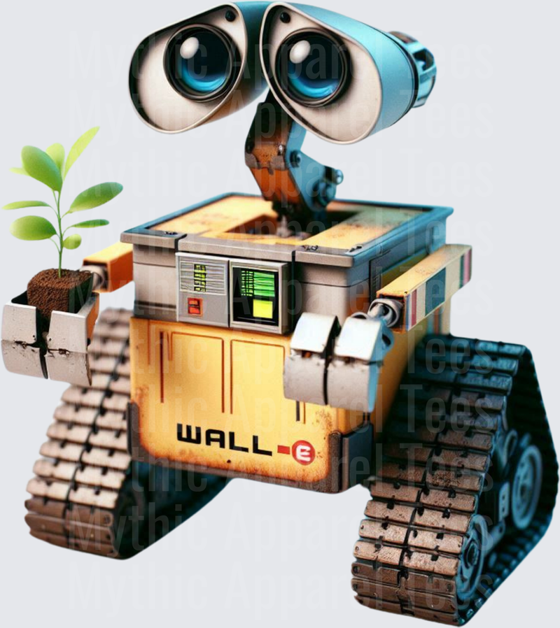 WALL-E Robot Holding Green Plant Seedling