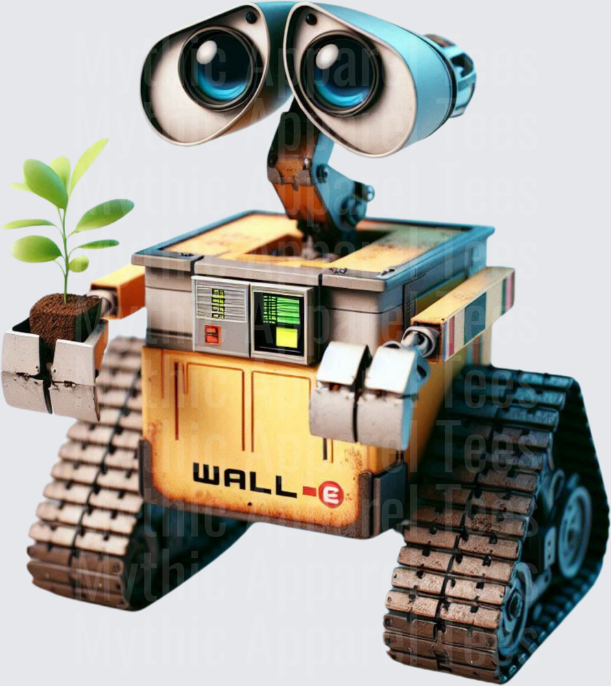WALL-E Robot Holding Green Plant Seedling