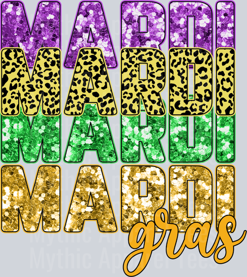 AZ721 Mardi Gras Rhinestone