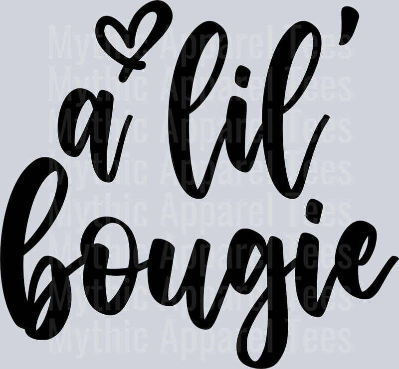 a lil bougie black with hearts DTF Sarcastic Sassy Transfers