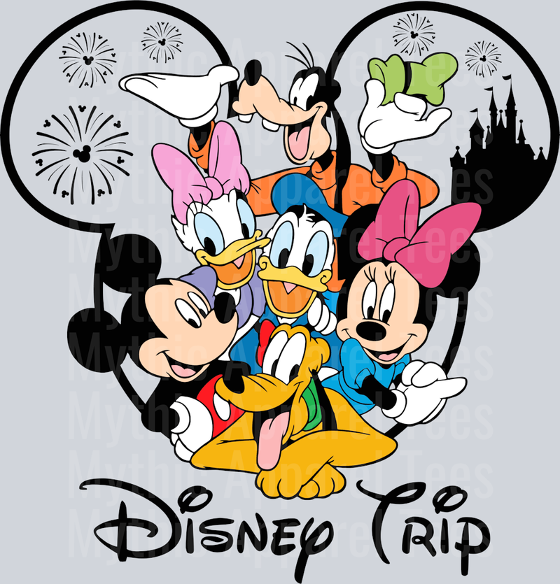 Disney Trip Classic Characters DTF Disney Transfers