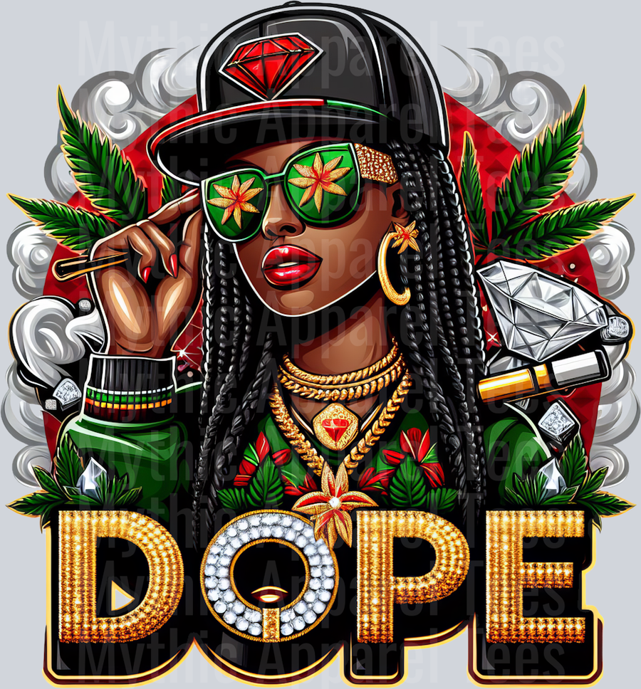 Dope Rasta Glasses floral colors weed plant DTF Weed Transfers