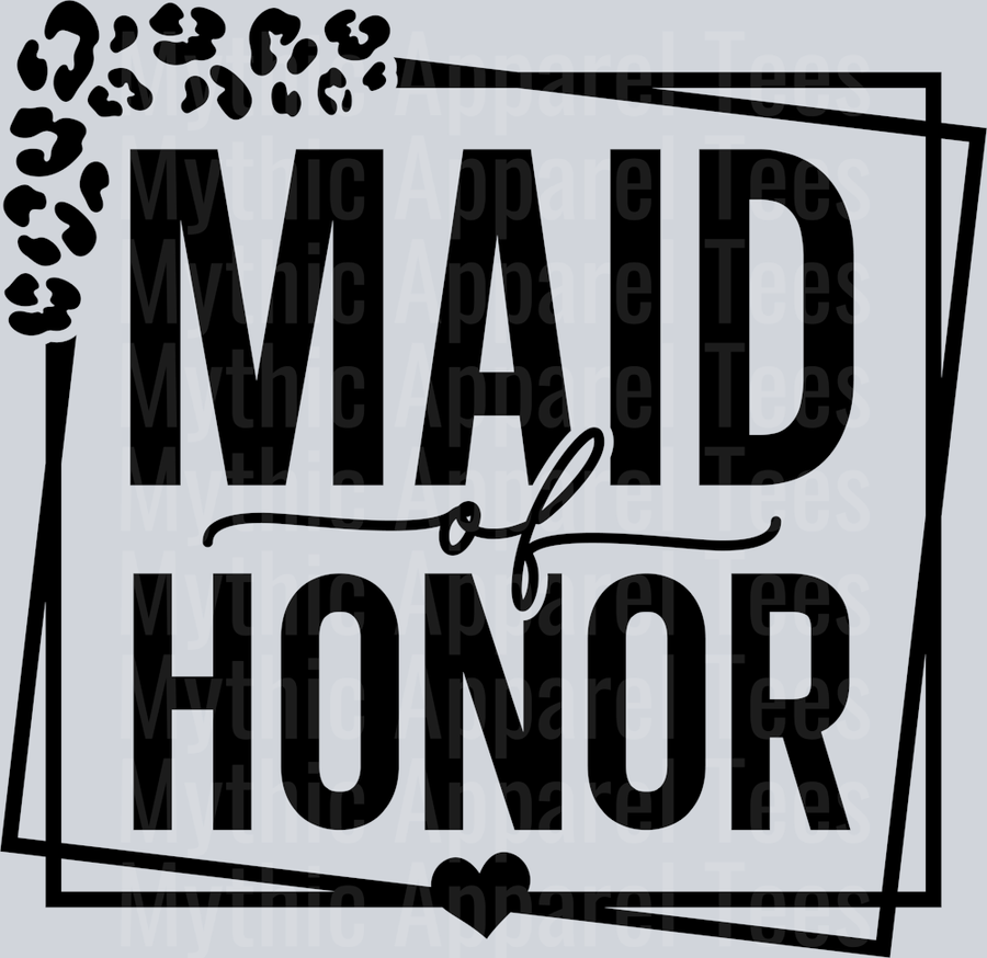 Maid of honor black DTF Maid of Honor Transfers