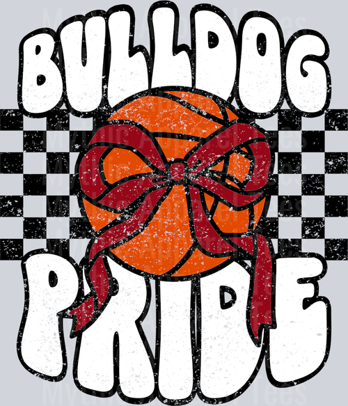 Maroon Basketball Bulldog Pride School Spirit & Sports
