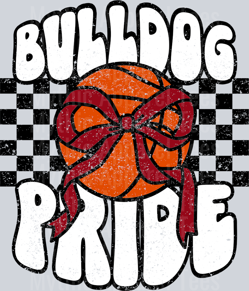 Maroon Basketball Bulldog Pride School Spirit & Sports