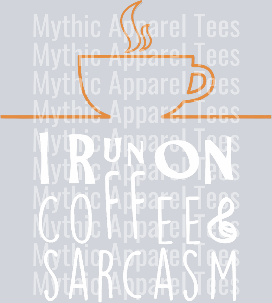 Mug I run on coffee and sarcasm DTF Coffee Transfers