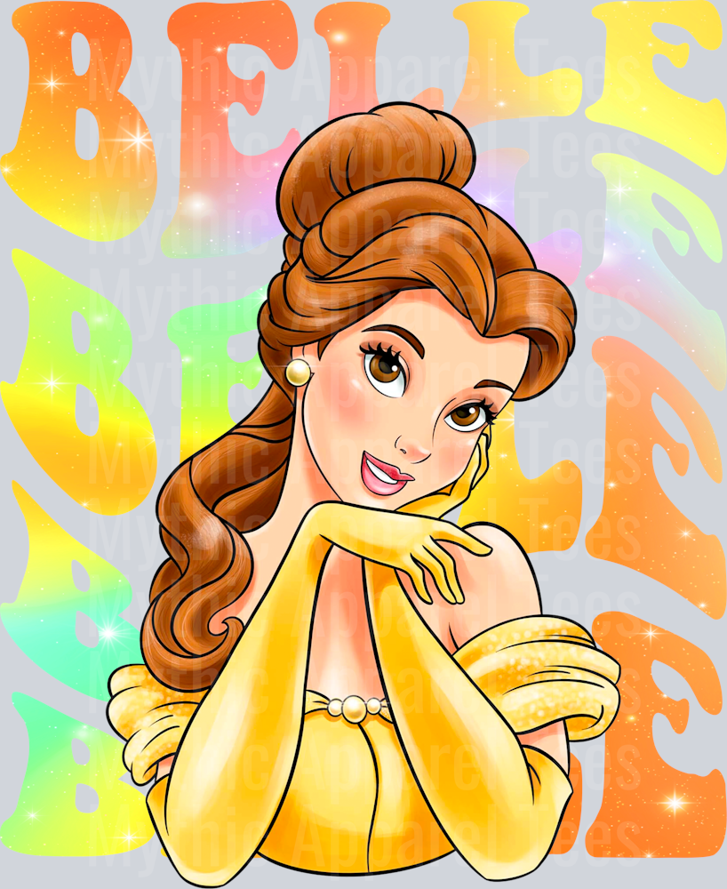 Belle Disney Princess Stacked Name Disney
