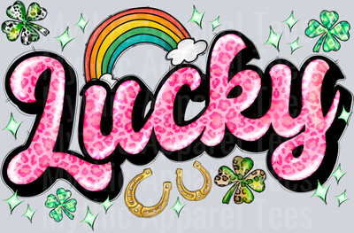 St Patrick's Day LUCKY Pink