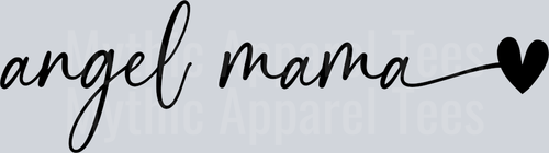 Angel Mama Black Child loss DTF Memorial Transfers