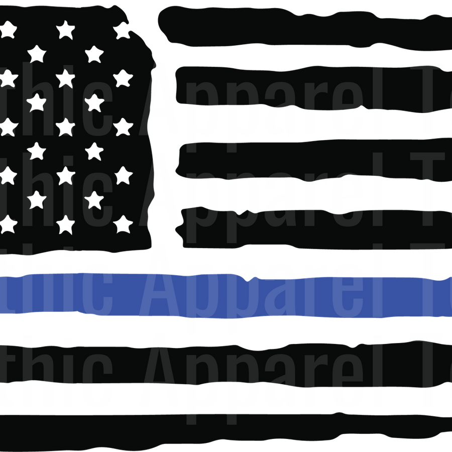 Police Officer Blue Line Back The Blue Transfers