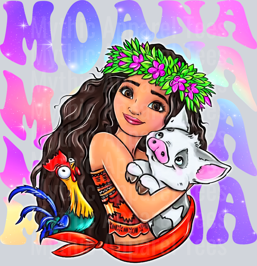 Moana Disney Princess Stacked Name Disney