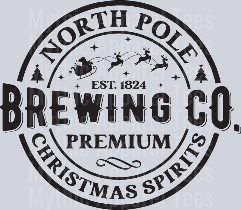 North Pole Brewing Co Beer DTF Christmas Transfers