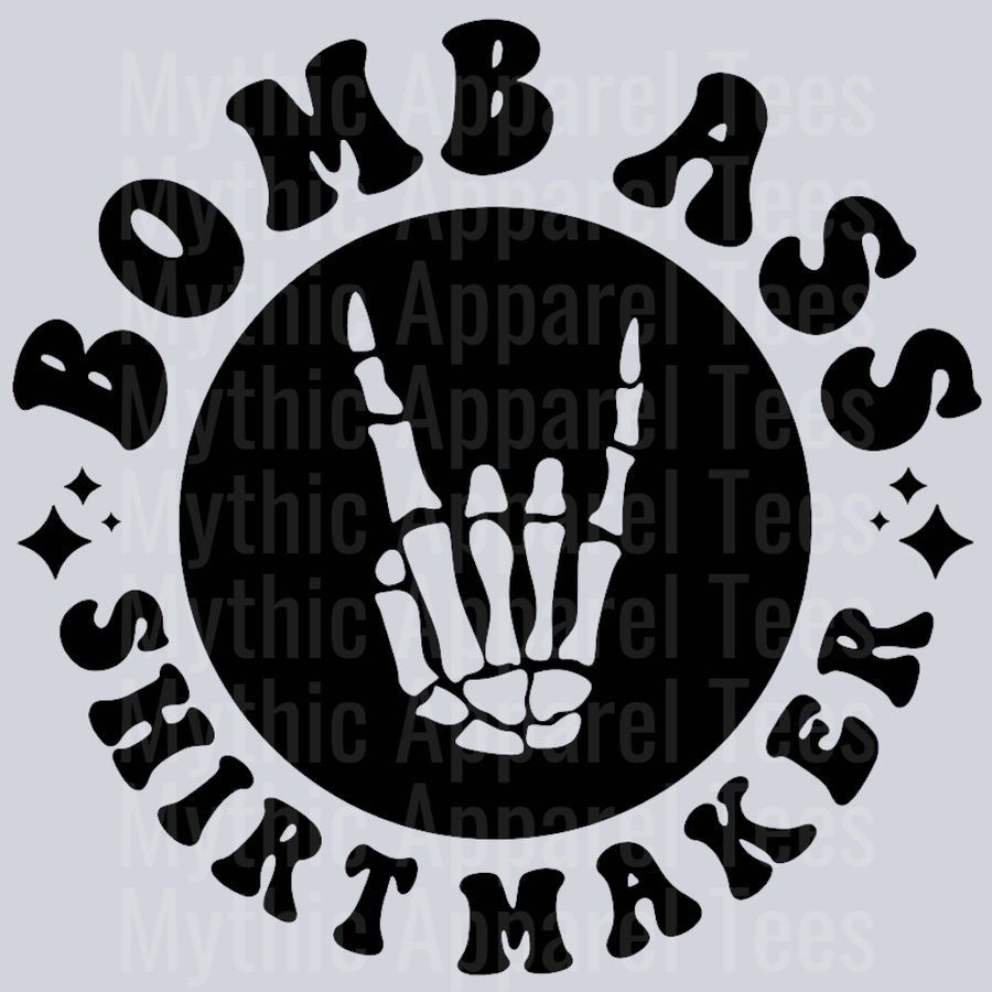 Bomb Ass Shirt Maker Pocket Design Wavey Retro Style Funny Shirt Design