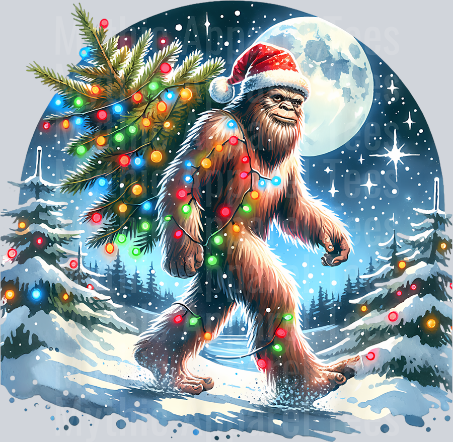 26 Bigfoot Christmas Holiday Sasquatch Xmas T-Shirt