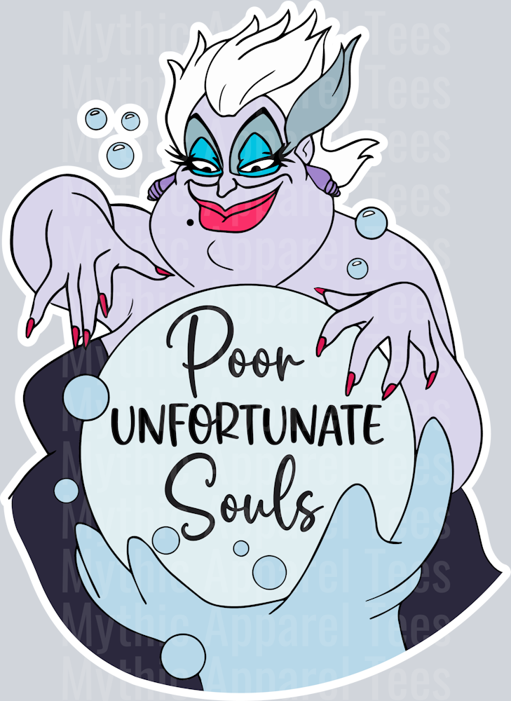 Poor unfortunate souls DTF Disney Villains Transfers