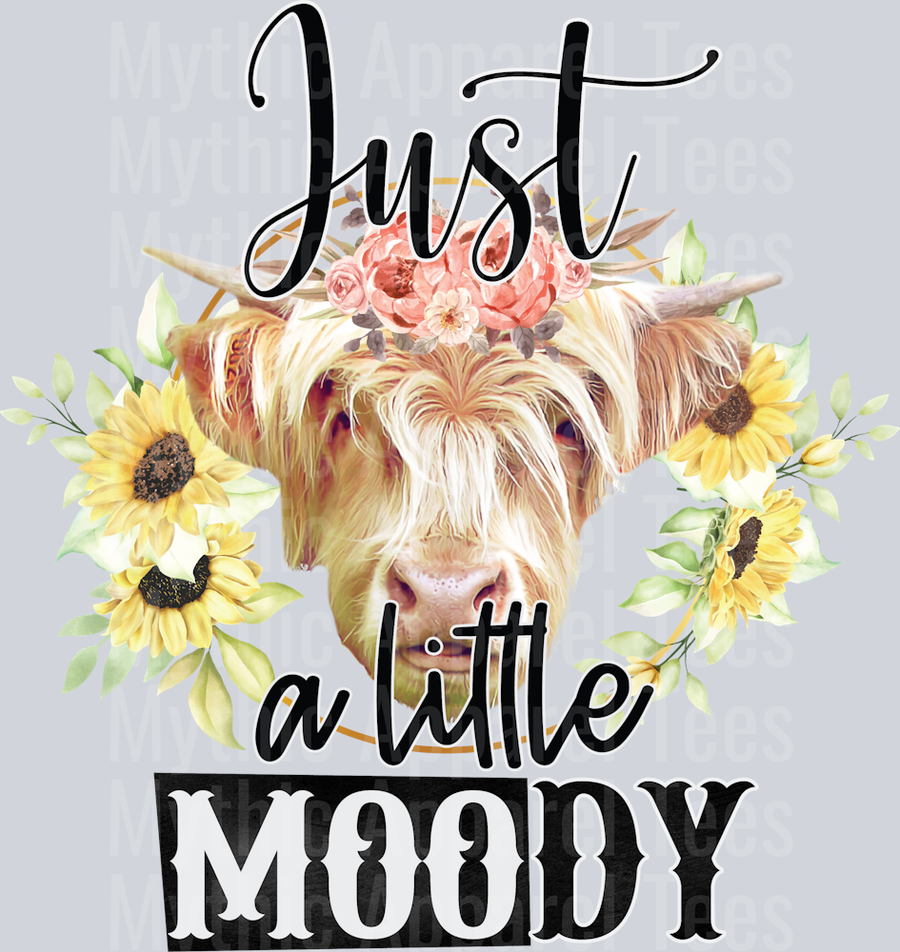 Just A Little Moody Highland Cow Southern Girl Cowgirl Western