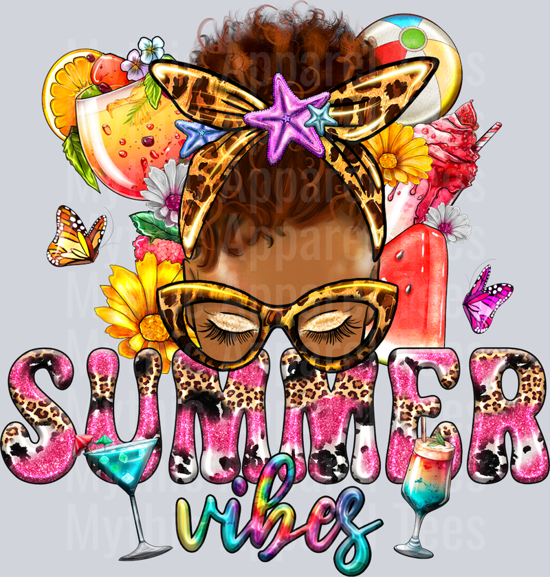 Summer Vibes sassy head DTF Summer Transfers
