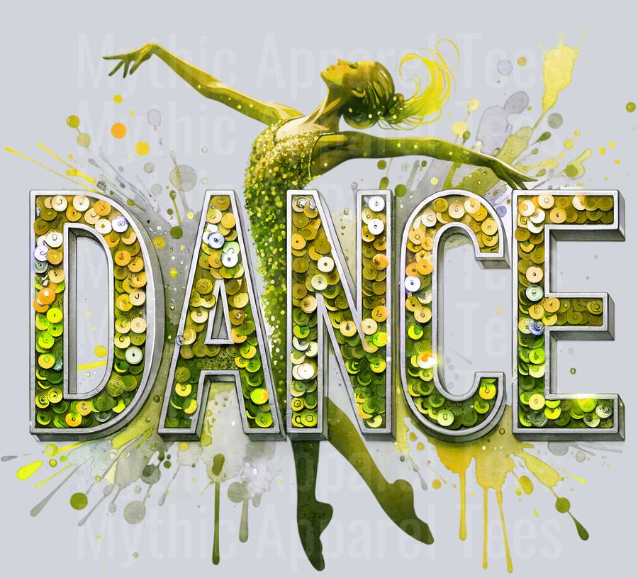 008 Dance Female Dancer Gold DTF Dance Female Transfers