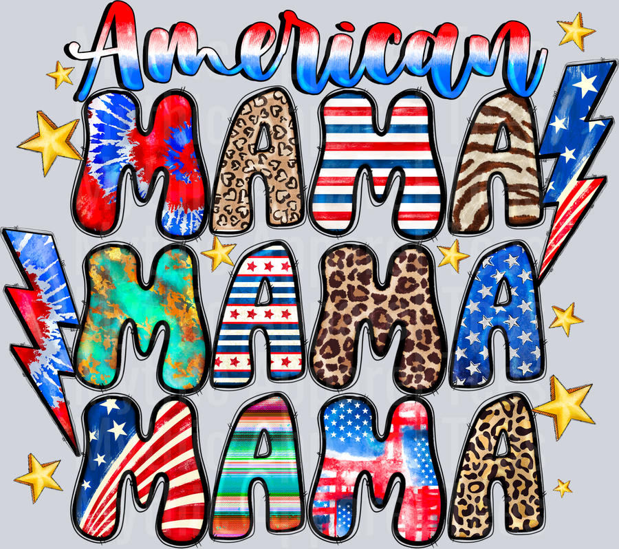 American Mama kopyası 4th of july DTF Patriotic Transfers