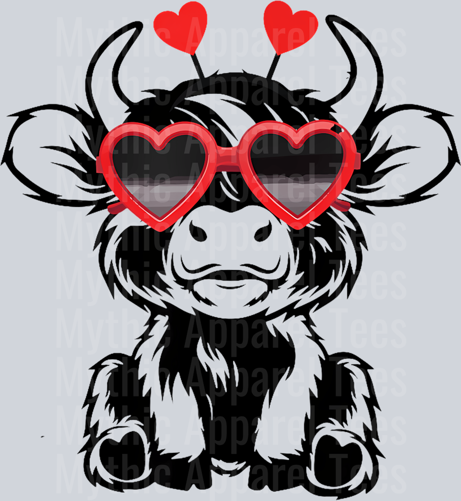 226 Valentine_S Day Cow Highland Cow Valentine_S T-Shirt