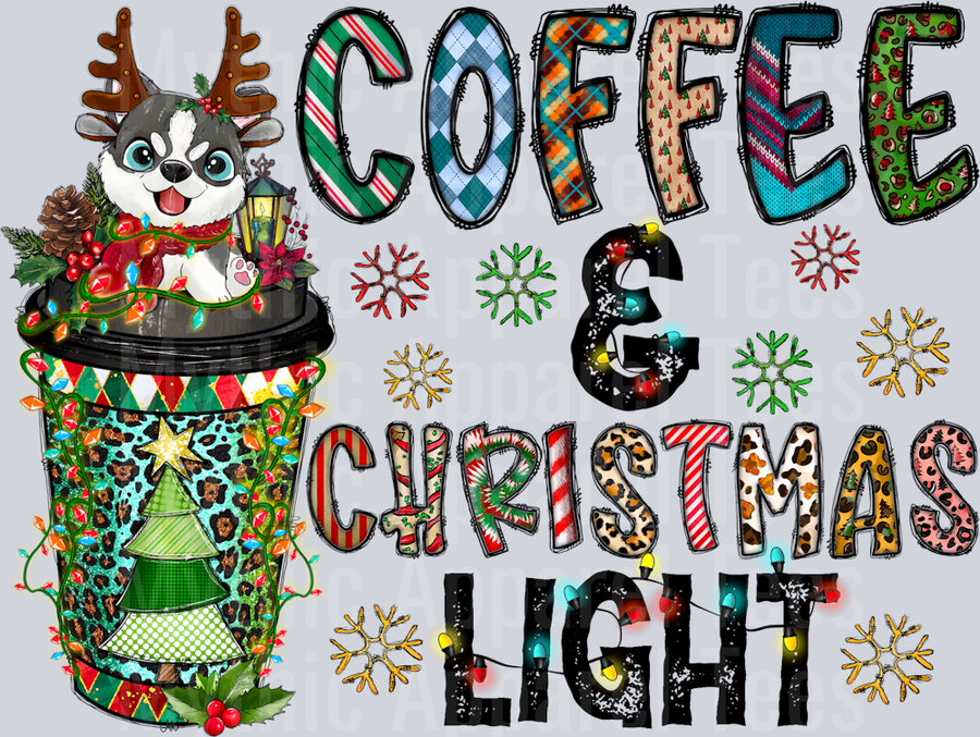 Coffee And Christmas Light