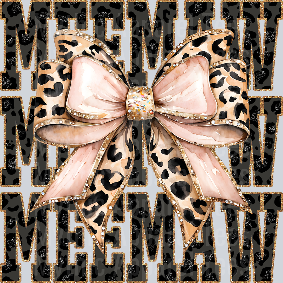 Leopard Bow Meemaw